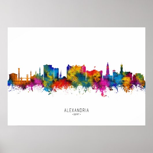Alexandria Egypt Skyline Poster (Voorkant)
