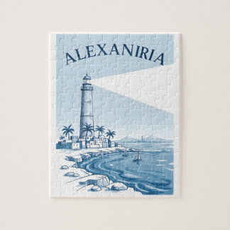 Alexandria Lighthouse Coastal Scene Travel Legpuzzel