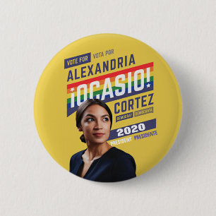 Alexandria Ocasio Cortez 2020 Ronde Button 5,7 Cm