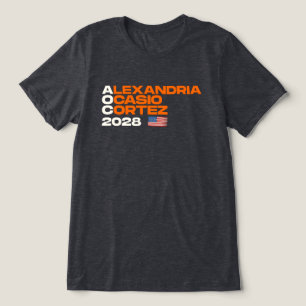Alexandria Ocasio-Cortez 2028 Amerikaanse vlag Tri-Blend Shirt