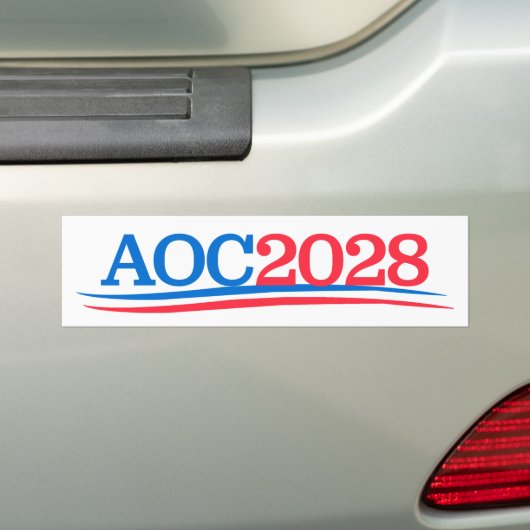 Alexandria Ocasio-Cortez AOC 2028 Bumpersticker (Op auto)