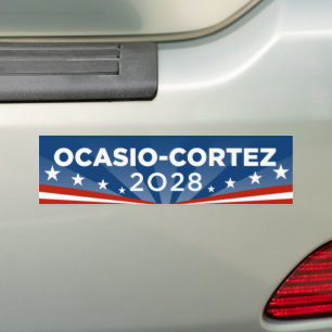 Alexandria Ocasio-Cortez AOC 2028 Bumpersticker
