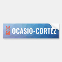 Alexandria Ocasio-Cortez Blauw Geometrisch