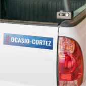 Alexandria Ocasio-Cortez Blue Geometric Bumpersticker (Op Truck)