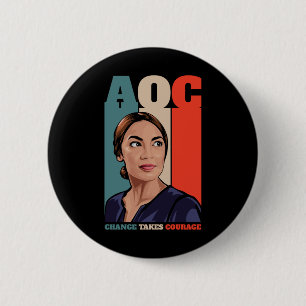 Alexandria Ocasio-cortez eerste Vrouw president Ronde Button 5,7 Cm