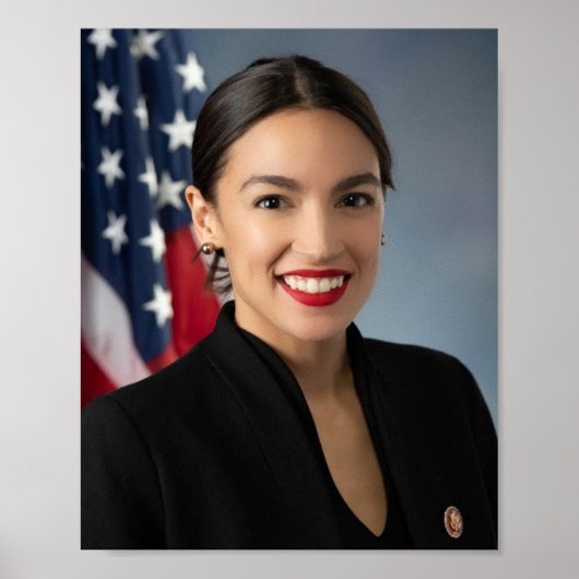 Alexandria Ocasio Cortez Official Portrait Poster (Voorkant)