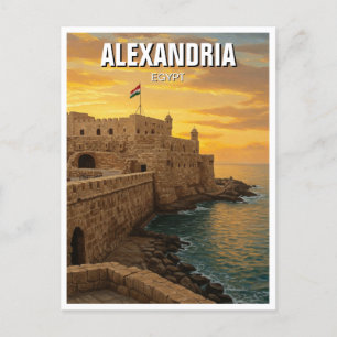 Alexandria Qaitbay Citadel Travel Briefkaart