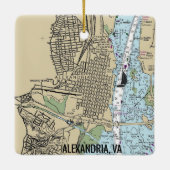 Alexandria Virginia Chart Keramisch Ornament (Achterkant)
