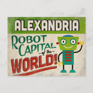 Alexandria Virginia Robot - Funny  Briefkaart