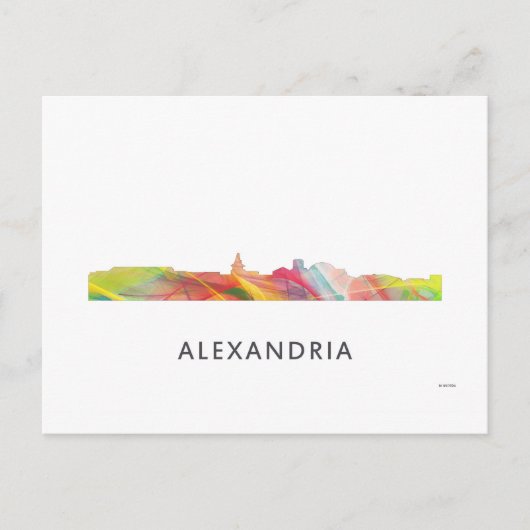 ALEXANDRIA VIRGINIA SKYLINE BW1 - BRIEFKAART (Voorkant)