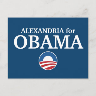 ALEXANDRIA voor Obama past uw stad aan op maat Briefkaart