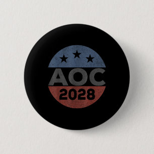 Alexandrië 2028, Retro A.ocasio Cortez voor voorzi Ronde Button 5,7 Cm