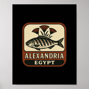 Alexandrië Egypte Souvenir Egyptische Vis En Reize Poster