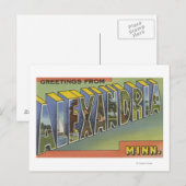 Alexandrië, Minnesota - Grote lettertjes Briefkaart (Voorkant / Achterkant)