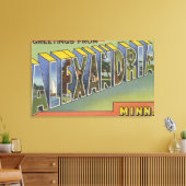 Alexandrië, Minnesota - Grote lettertjes Canvas Afdruk (Insitu (Woonkamer))