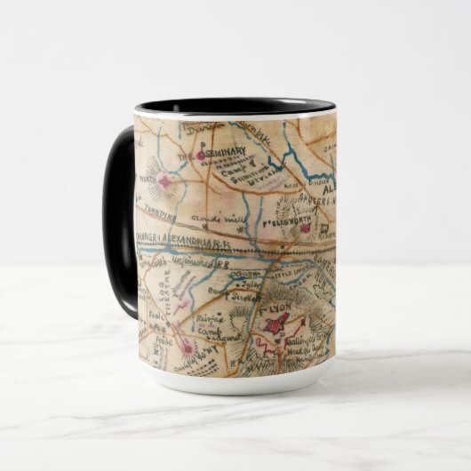 Alexandrië, Mok Antiek kaart VA (Voorkant links)