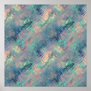 Alexandriet Blau Glasachtige Textuur Poster