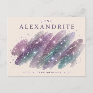 Alexandriet Geboortesteen Ontwerp voor Juni Briefkaart