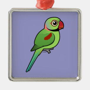 Alexandrine Parakeet Metalen Ornament