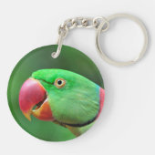 Alexandrine Parakeet Sleutelhanger (Achterkant)