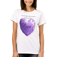 AlexDizaine "Eeuwige Liefde" 3D Lavendel Hart T-Sh