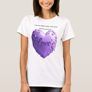 AlexDizaine "Eeuwige Liefde" 3D Lavendel Hart T-Sh T-shirt
