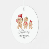 Alexia Personalized Baby's First Christmas Metalen Ornament (Voorkant links)