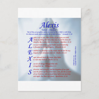 Alexis Acrostic Briefkaart