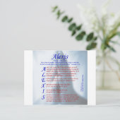 Alexis Acrostic Briefkaart (Staand voorkant)