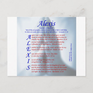 Alexis Acrostic Briefkaart