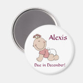 Alexis Baby Girl Magnet (Recto/Verso)