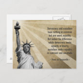 Alexis de Tocqueville Quote Briefkaart (Voorkant / Achterkant)