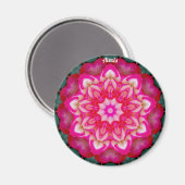 ALEXIS ~ Gepersonaliseerde miniatuur Roos fractal  Magneet (Voorkant / Achterkant)