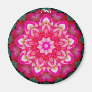 ALEXIS ~ Gepersonaliseerde miniatuur Roos fractal  Magneet