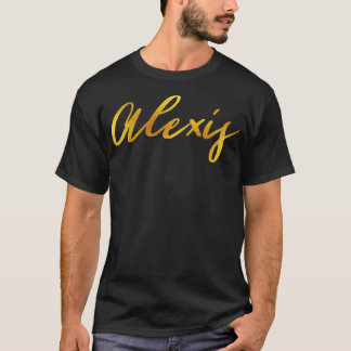 Alexis Naam Hand Lettering in Gouden Letters T-shirt