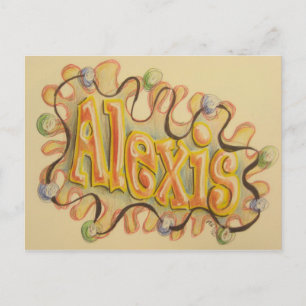 Alexis - naamkaart briefkaart