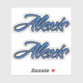 Alexis Nom bleu Autocollant Autocollant (Feuille)