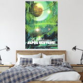 Alfa Centauri retro-moeras sci-fi poster Canvas Afdruk (Insitu (Slaapkamer))