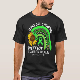 Alfa Gal Syndrom Sunflower Rainbow Awareness T-shirt