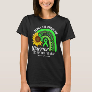 Alfa Gal Syndrom Sunflower Rainbow Awareness T-shirt