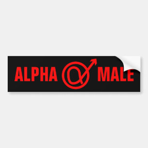 Alfa Mannelijk teken Bumpersticker