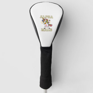 Alfa mannelijke ironische eenhoorn 1 golfheadcover