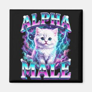 Alfa mannetjes kat kitten grappig voor mannen vrou magneet