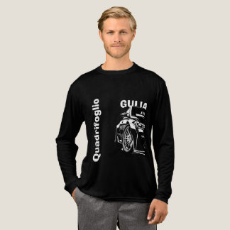 Alfa Romeo Giulia Quadrifoglio Lijntekening Lange Tri-Blend Shirt