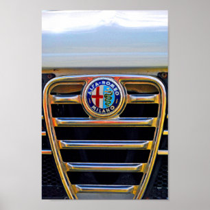Alfa Romeo Milano klassieke sportwagen Poster