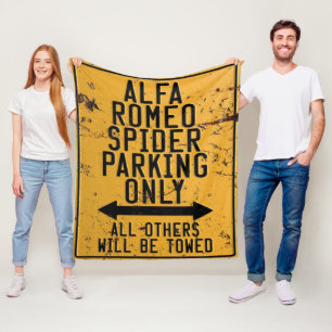 Alfa Romeo Spider Parking only Fleece Deken