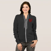 Alfa Vrouw Symbool Zip Hoodie (Voorkant volledig)