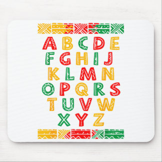Alfabet Abc Black History Month-ontwerp Muismat