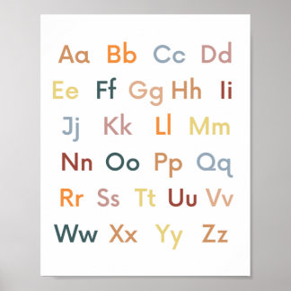 Alfabet ABC-klassenversiering Poster