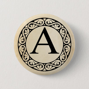 Alfabet Alpha Ronde Button 5,7 Cm
